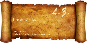 Lach Zita névjegykártya