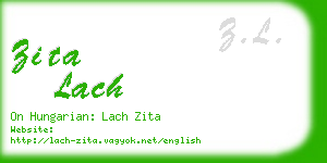 zita lach business card